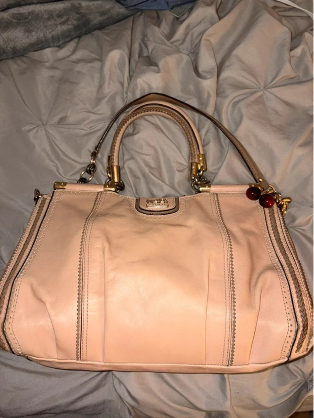 Coach Madison Pinnacle Cream Hand Bag